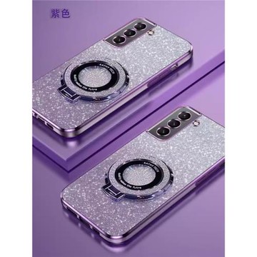 三星s21手機殼防摔GalaxyS21磁吸支架保護套Samsungs21Plus閃粉卡透明軟膠S21Ultra電鍍超薄酷炫女車載男外套