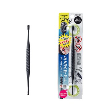 日本綠鐘Mimi專利附膠頭刷全360度旋轉耳扒(黑色,G-2169)