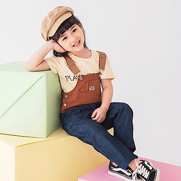 OB嚴選-Outdoor~山系拼色造型口袋可調式肩帶吊帶褲