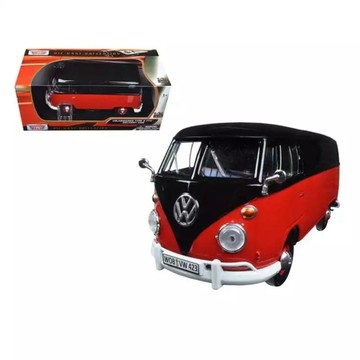 交通工具 Motormax Volkswagen 1/24 福斯 合金車 胖卡紅黑