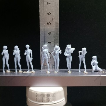 【台灣出貨】✨免運 微縮模型 微縮兵人 1/64微縮小人 新世紀福音戰士EVA 小比例車模小人偶模型擺件白模