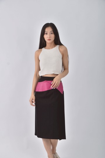 (S) j casanova質感羊毛純羊毛黑色長裙