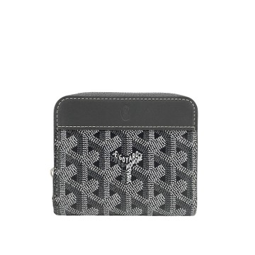 Goyard Matignon PM 帆布拉鍊零錢包(灰)