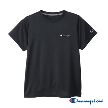 Champion 官方直營-女款 休閒運動印花LOGO短袖TEE(黑)