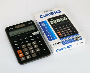 CASIO AX-12B 金屬面板計算機 (12位)【APP滿額下單4%點數(單一帳號最高1000點)】7/31止