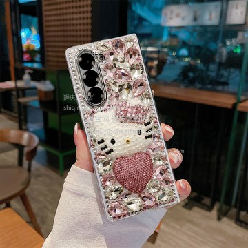 適用於三星zfold6手機殼ZFold5鑲鑽ZFold4全包女款W25折疊屏S25新款GalaxyW24限量翻蓋W23防摔W22保護套