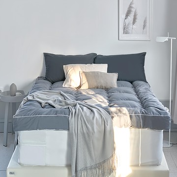 HOMES Signature 睡得香甜記憶床墊罩  炭灰色  Q