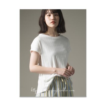 日單日系簡約風顯秀氣基礎款純色防水螺紋短袖圓領上衣A DAY日飾