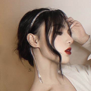 流蘇仙女森系超仙水鉆發箍女網紅水晶復古韓國頭飾發旅頭箍壓發 鑫弘-素時衣櫥