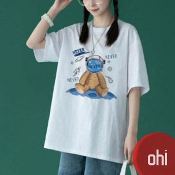 【ohi】女裝 衣服 上衣 短袖 T恤 韓版 女生衣服 夏季女裝 夏天衣服 寬鬆上衣GTM3232