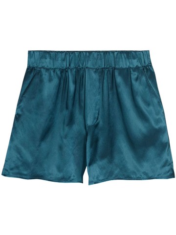 Closed - satin-weave boxer shorts - women - Viscose/Cotton - XXS - Blue