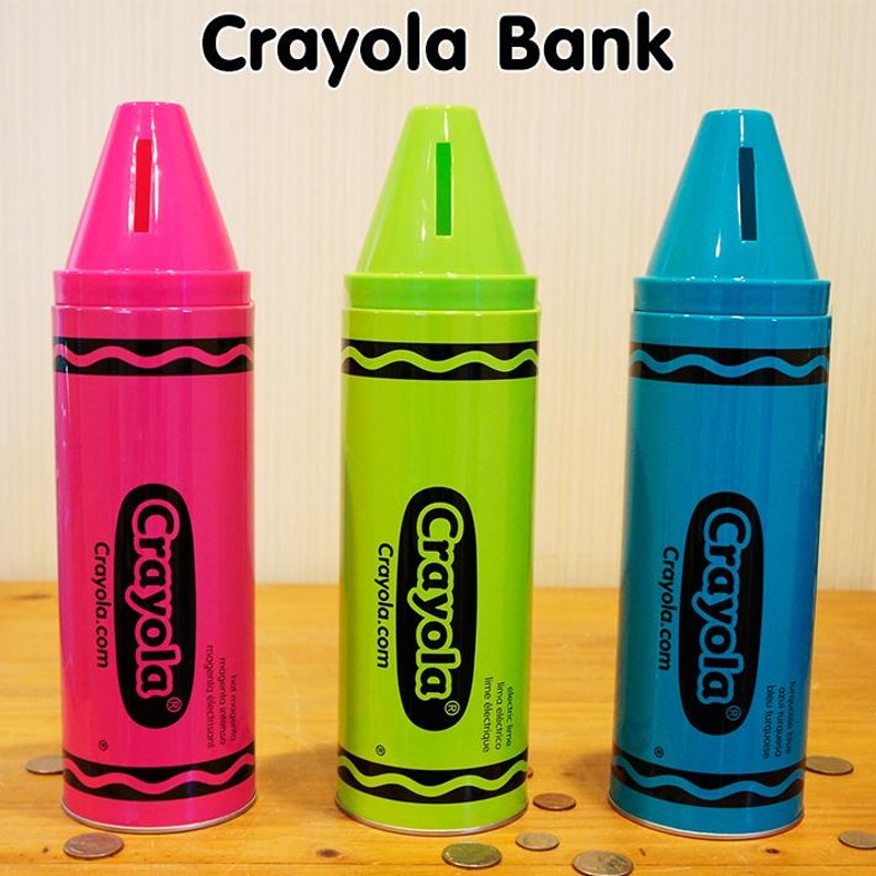 クレヨラバンク CRAYOLA Crayon Tin Bank 【全3種】 クレヨン型 貯金箱