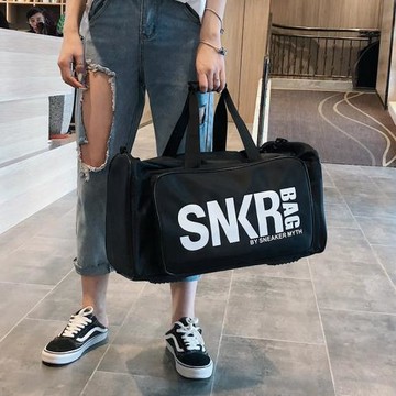 廠家批發SNKR多功能球鞋收納旅行包運動健身包籃球包大容量行李袋