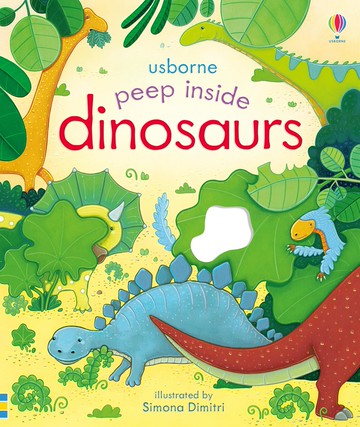 《出清》Usborne Peep Inside Dinosaurs 硬頁翻翻書(恐龍)＊夏日微風＊