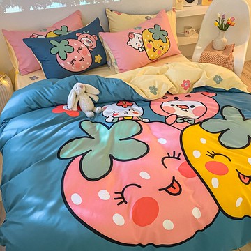 可愛被套卡通日系床上四件套ins風少女心 公主風床單被罩三件套3