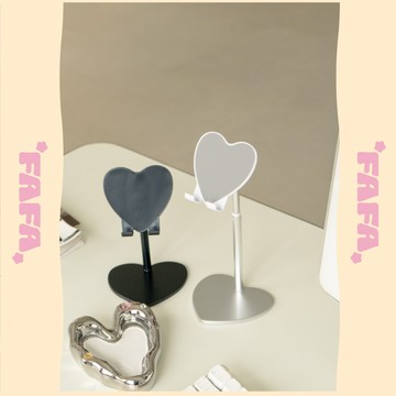 隔日到貨｜愛心造型手機支架 桌上手機架 辦公室追劇支架 限量現貨｜FAFA 發發家居 台灣