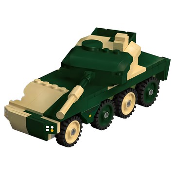 可動擬真積木 SB-487637 16式機動式戰車 Set  1盒  綠色