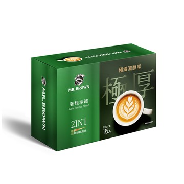 [家速配]伯朗咖啡極厚奢馥拿鐵二合一 23g x15