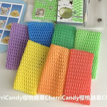 💥臺灣有貨💥免運💥古早色彩色泡沫網套博主同款打包防震保護氣泡膜diy裝飾平價混發人氣爆棚