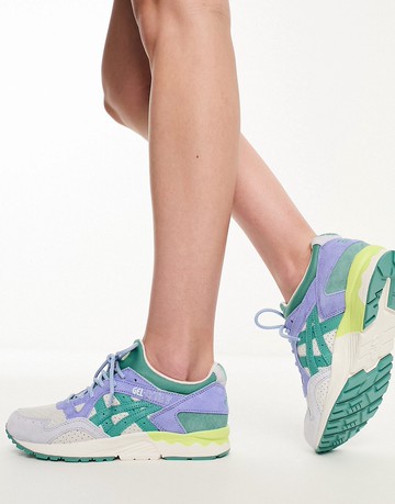 Asics Gel-Lyte V runner trainers in blue and green