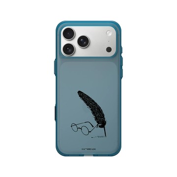 iPhone 17 Pro Max Clear (相機按鈕) 夜幕藍 - 哈利波特 Harry Potter - 羽毛筆和眼鏡