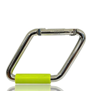 HERMES 愛馬仕銀色菱形鑰匙扣