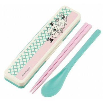 日本製 SKATER Moomin 餐具組 環保餐具 慕敏 銀離子 筷子 湯匙 嚕嚕米 亞美 小美 日本進口 姆明