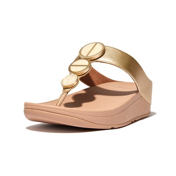 FitFlop HALO 金屬圈夾腳涼鞋-女(金色)