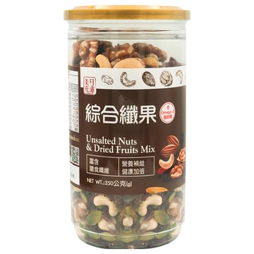 美日充沛 綜合纖果罐 低溫烘烤保留完整 含Omega-3脂肪酸  350g  1罐