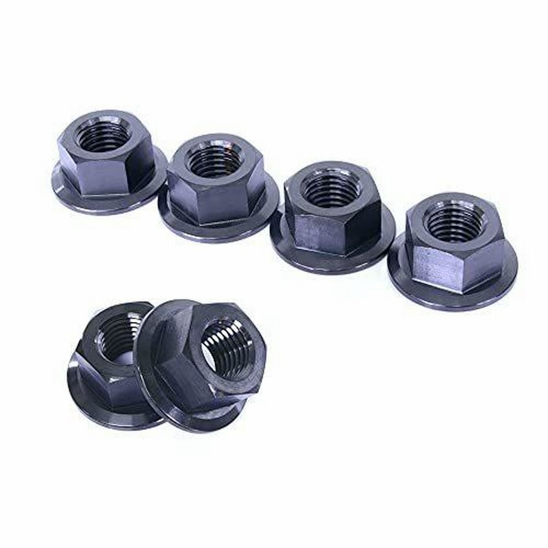 M10 P1 25 チタンナット フランジナット 6個セット 六角ナット ブラック 10mm ピッチ1 25 スプロケットナット 通販 Lineポイント最大0 5 Get Lineショッピング