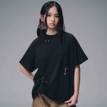 BUNNYHILL BH0017 BUNNY CHARM VER.SHIRT 寬鬆版型 短T (黑色)