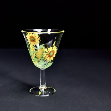 景德鎮手繪 向日葵 高腳杯