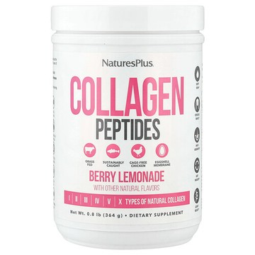 NaturesPlus, 膠原蛋白多肽，漿果檸檬水味，0.8 磅（364 克）