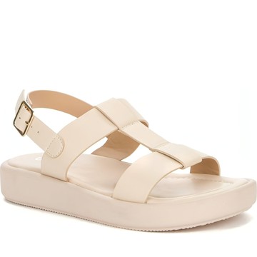 BETSY BEIGE CASUAL OPEN SANDALS 米白色女款鞋子