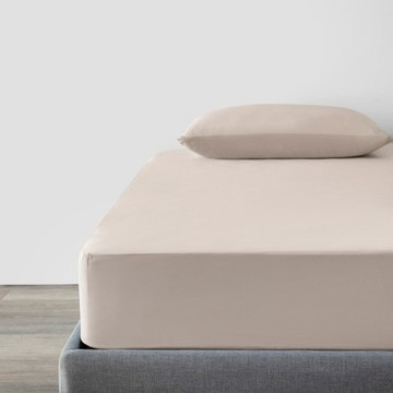 瞬涼親膚床包枕套涼感3件組雙人 暖沙杏