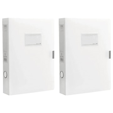 白色控的收納 保單收納資料夾 A4資料夾/1個 厚度5.5CM 白色  2入