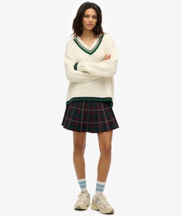 Superdry Women's Women's Check Mini Skirt Green / Green Check - Size: 12 Size: 8