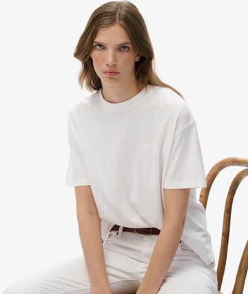 Superdry Women's Studios Crew T-shirt White Size: 4