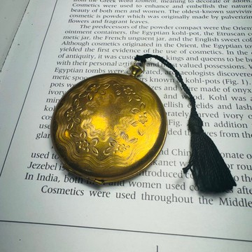 美國1950年代 Zell浮雕粉餅盒