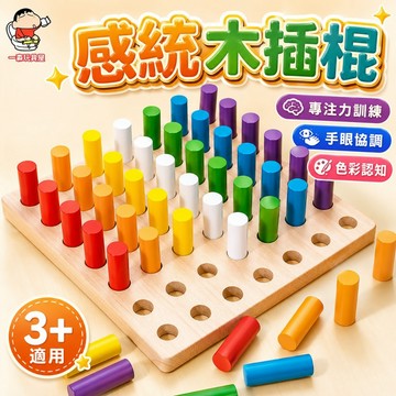 台灣出貨🏡感統插棍 幼兒蒙氏彩色指抓板 感統木插板插棍玩具 兒童感統插棍 學習教具 蒙式教具 木質玩具 蒙特梭利教具