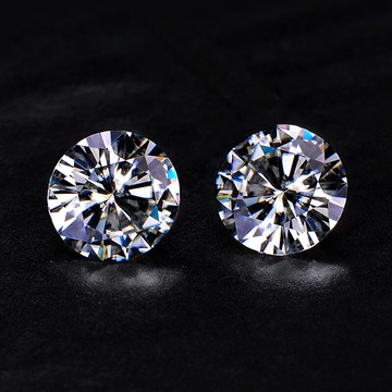 莫桑石裸鉆附送品質檢測證書圓形莫桑石可定制鑲嵌戒指吊墜耳釘