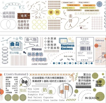 嗜甜日常 PET 紙膠帶 亮面