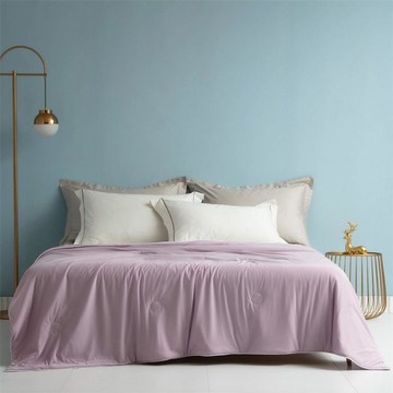 【嵐楓居家】日本科技A類冰淇淋涼感絲夏涼被150*200CM（涼被/涼感絲/涼夏被/空調被）-丁香紫_廠商直送