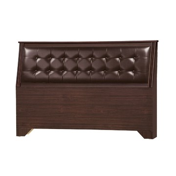 ASSARI-貴妃皮墊床頭片(雙人5尺)胡桃