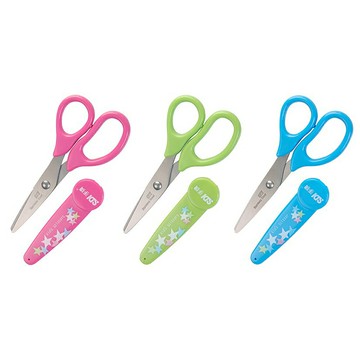 SDI 手牌 5-1/2吋 可愛學生剪刀（附蓋）圓頭刃設計 顏色隨機 /支 0858C【APP滿額下單10%點數(單一帳號最高5000點)】1/31止