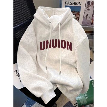 純棉連帽衛衣女秋冬季2025新款寬松薄款加絨加厚內搭帽衫外套春秋