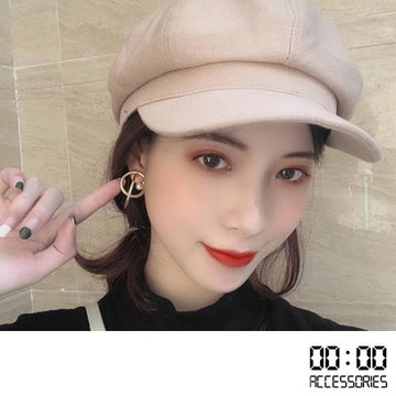 【00:00】韓國設計S925銀針立體圓弧線條纏繞珍珠個性耳環