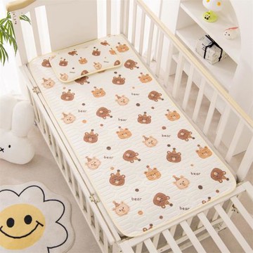 三只小熊兒童卡通乳膠涼席寶寶幼兒園可機洗三只小熊卡通涼席批發