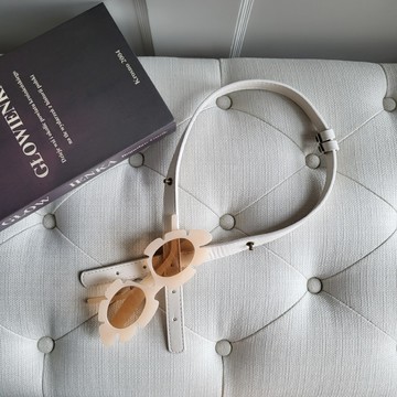 泰國Maison De Auri Strap White 皮背帶 白色 針織提包背帶