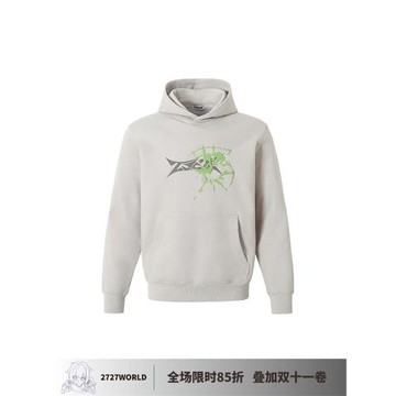 2727WORLD 法老 星眼女孩發泡卡通動漫連帽衫套頭秋季新品衛衣